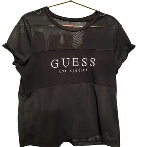 Guess Black Sheer Women's Tee